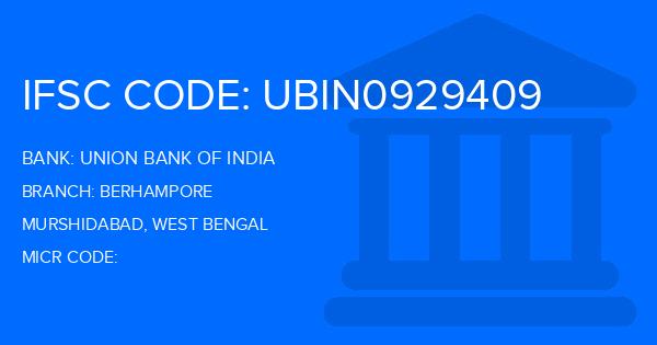 Union Bank Of India (UBI) Berhampore Branch IFSC Code