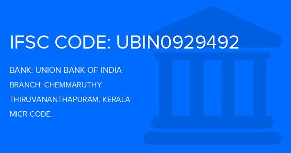 Union Bank Of India (UBI) Chemmaruthy Branch IFSC Code