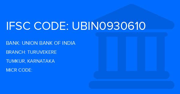 Union Bank Of India (UBI) Turuvekere Branch IFSC Code