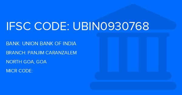 Union Bank Of India (UBI) Panjim Caranzalem Branch IFSC Code