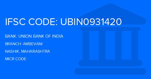 Union Bank Of India (UBI) Ambevani Branch IFSC Code