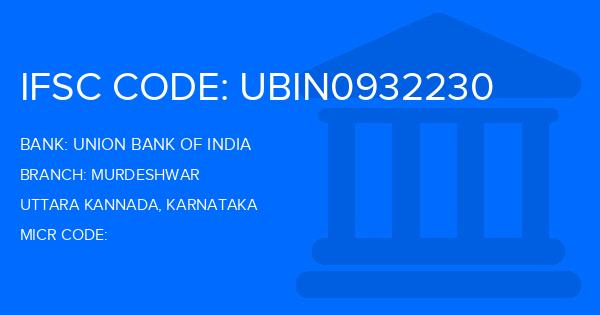 Union Bank Of India (UBI) Murdeshwar Branch IFSC Code