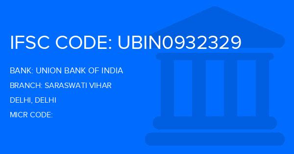 Union Bank Of India (UBI) Saraswati Vihar Branch IFSC Code