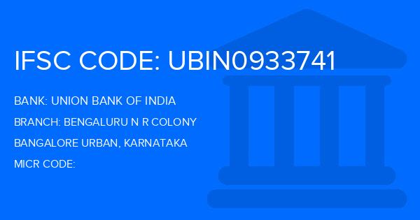 Union Bank Of India (UBI) Bengaluru N R Colony Branch IFSC Code