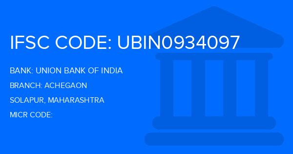 Union Bank Of India (UBI) Achegaon Branch IFSC Code