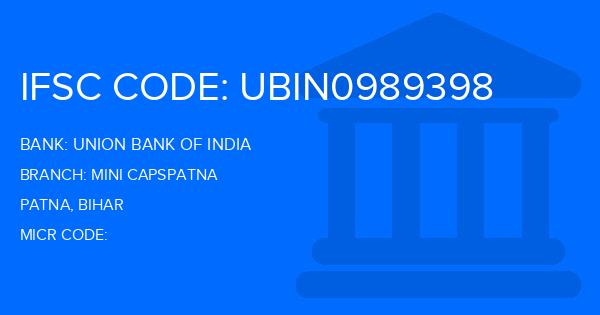 Union Bank Of India (UBI) Mini Capspatna Branch IFSC Code