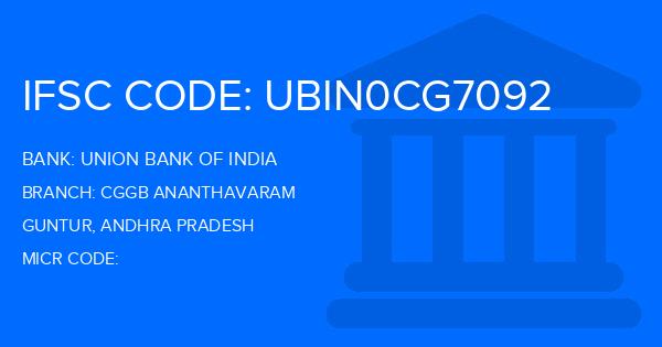 Union Bank Of India (UBI) Cggb Ananthavaram Branch IFSC Code