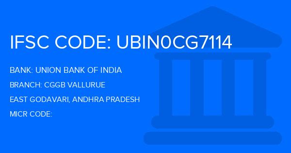 Union Bank Of India (UBI) Cggb Vallurue Branch IFSC Code
