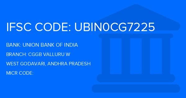 Union Bank Of India (UBI) Cggb Valluru W Branch IFSC Code
