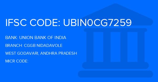 Union Bank Of India (UBI) Cggb Nidadavole Branch IFSC Code
