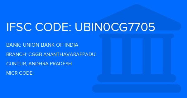 Union Bank Of India (UBI) Cggb Ananthavarappadu Branch IFSC Code