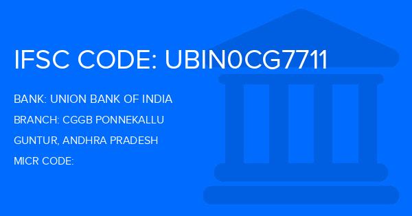 Union Bank Of India (UBI) Cggb Ponnekallu Branch IFSC Code