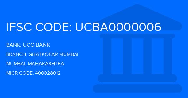 Uco Bank Ghatkopar Mumbai Branch IFSC Code