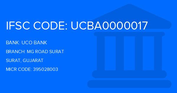 Uco Bank Mg Road Surat Branch IFSC Code