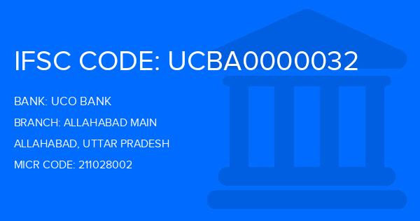Uco Bank Allahabad Main Branch IFSC Code