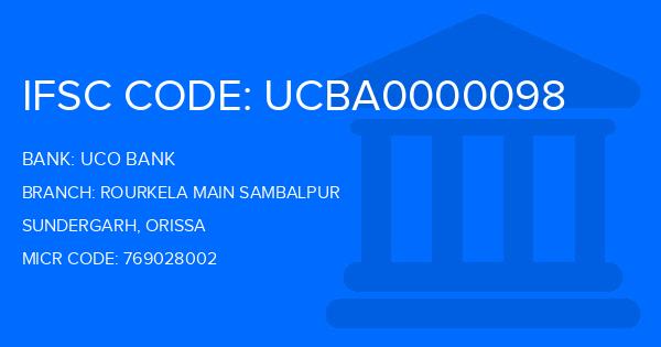 Uco Bank Rourkela Main Sambalpur Branch IFSC Code