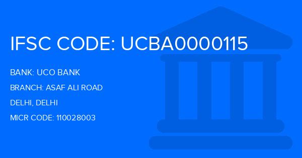 Uco Bank Asaf Ali Road Branch IFSC Code
