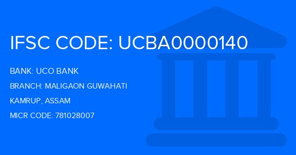 Uco Bank Maligaon Guwahati Branch IFSC Code
