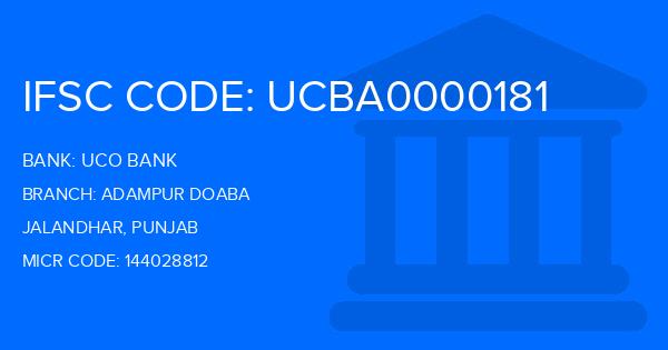 Uco Bank Adampur Doaba Branch IFSC Code