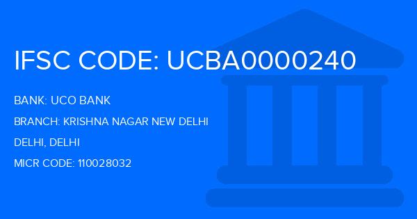 Uco Bank Krishna Nagar New Delhi Branch IFSC Code