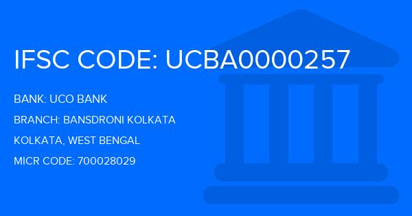 Uco Bank Bansdroni Kolkata Branch IFSC Code