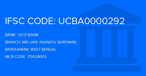 Uco Bank Mb Lane Asansol Burdwan Branch IFSC Code