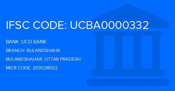 Uco Bank Bulandshahr Branch IFSC Code