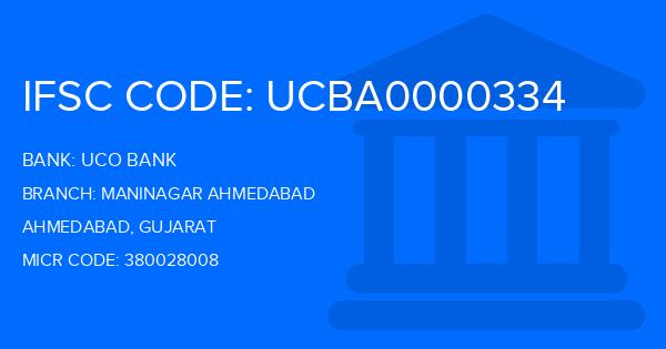 Uco Bank Maninagar Ahmedabad Branch IFSC Code