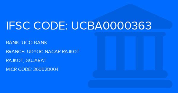 Uco Bank Udyog Nagar Rajkot Branch IFSC Code