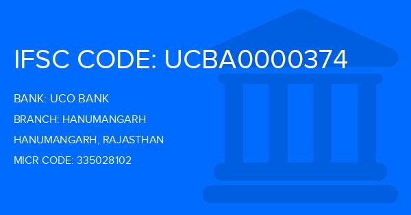 Uco Bank Hanumangarh Branch IFSC Code