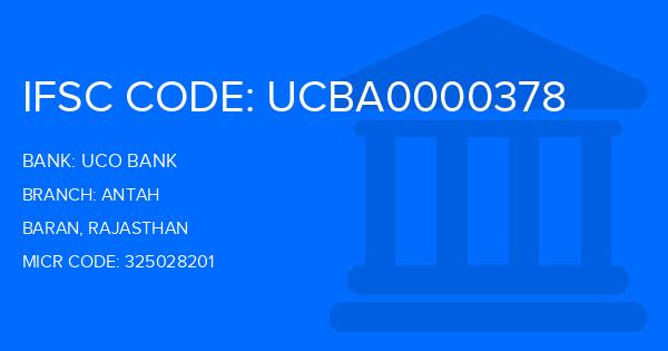 Uco Bank Antah Branch IFSC Code
