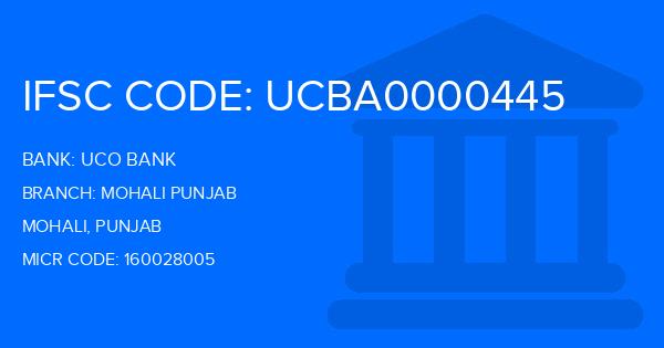 Uco Bank Mohali Punjab Branch IFSC Code