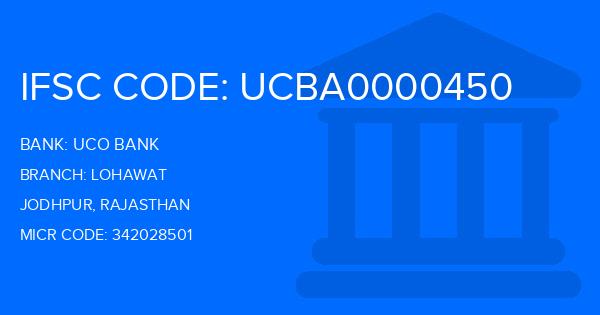 Uco Bank Lohawat Branch IFSC Code