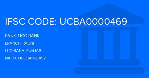 Uco Bank Rauni Branch IFSC Code