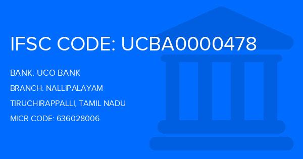 Uco Bank Nallipalayam Branch IFSC Code