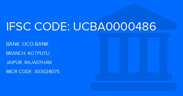 Uco Bank Kotputli Branch IFSC Code