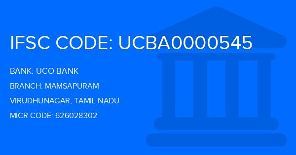 Uco Bank Mamsapuram Branch IFSC Code
