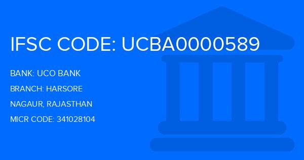 Uco Bank Harsore Branch IFSC Code