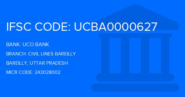 Uco Bank Civil Lines Bareilly Branch IFSC Code