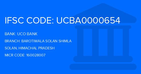Uco Bank Barotiwala Solan Shimla Branch IFSC Code