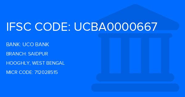 Uco Bank Saidpur Branch IFSC Code