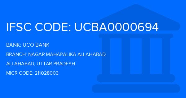 Uco Bank Nagar Mahapalika Allahabad Branch IFSC Code