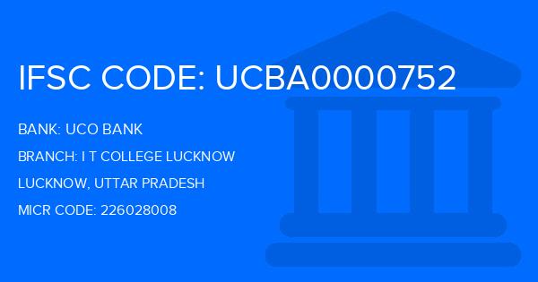 Uco Bank I T College Lucknow Branch IFSC Code