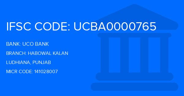 Uco Bank Habowal Kalan Branch IFSC Code