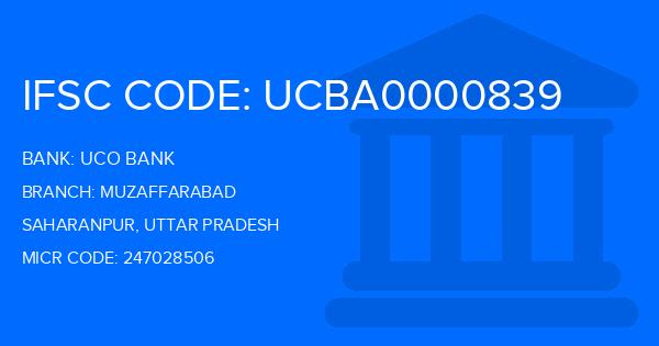 Uco Bank Muzaffarabad Branch IFSC Code