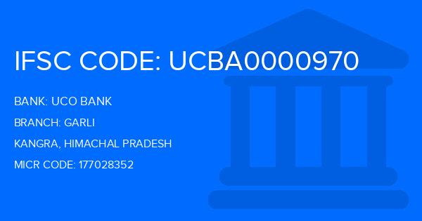Uco Bank Garli Branch IFSC Code