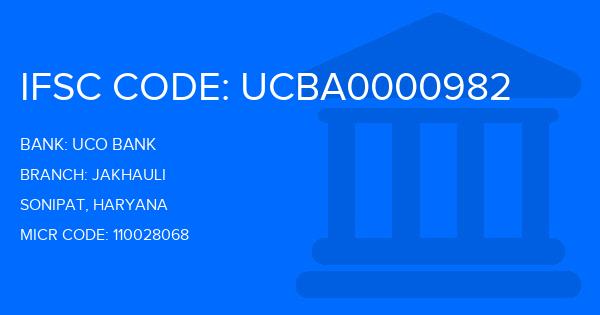 Uco Bank Jakhauli Branch IFSC Code