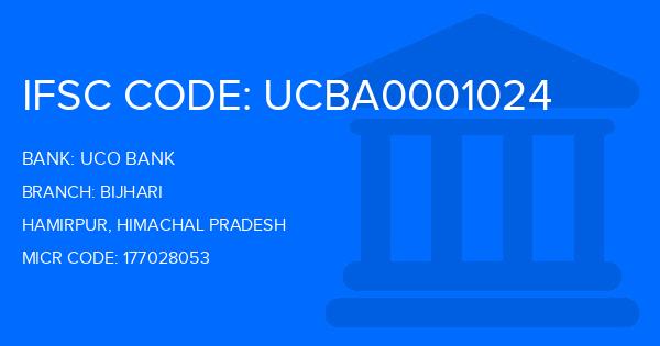 Uco Bank Bijhari Branch IFSC Code