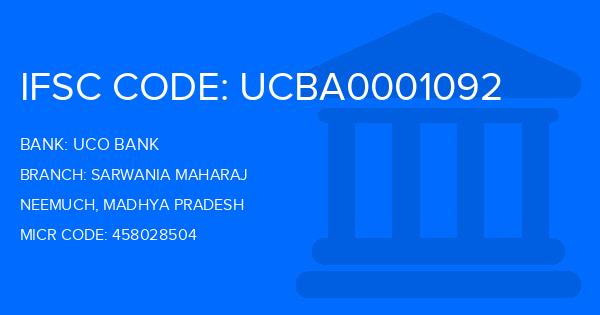 Uco Bank Sarwania Maharaj Branch IFSC Code