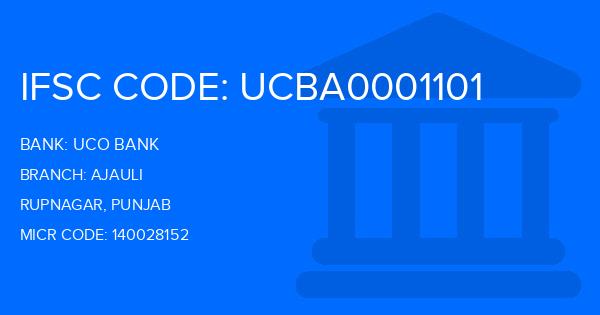 Uco Bank Ajauli Branch IFSC Code